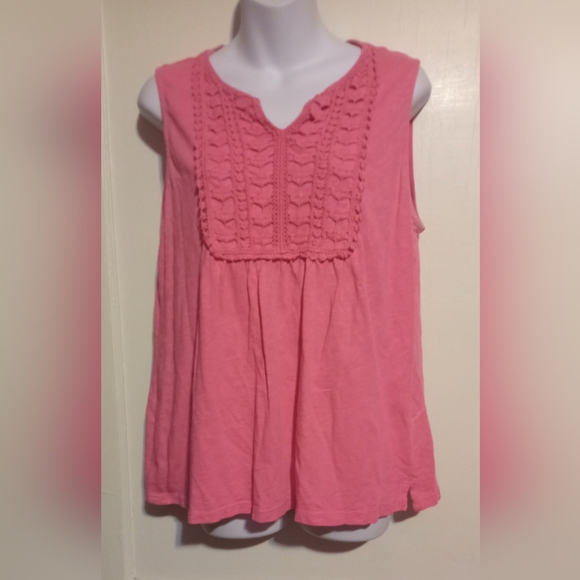 Talbots Tops - 🛍️ BUNDLE ONLY 🛍️Talbots Pink Top with Crochet Accents